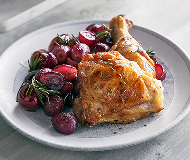 Pan-Roasted Chicken and Grapes