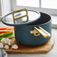 Stanley Tucci™ Ceramic Nonstick 6-Piece Cookware Set with the Tucci Cookbook | Venetian Teal