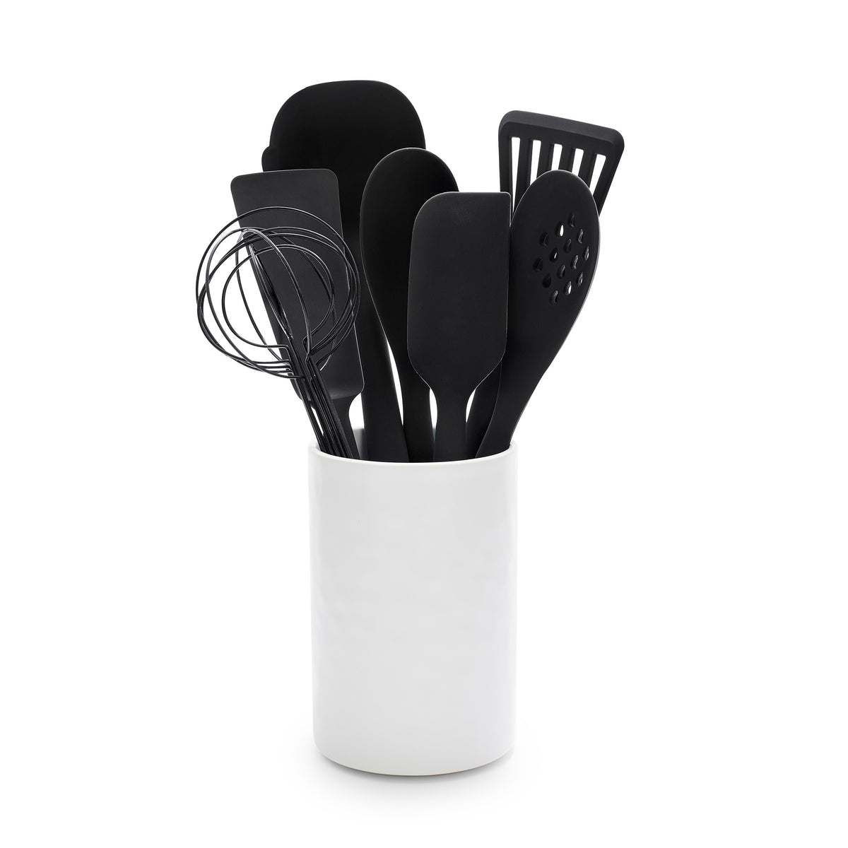 Premiere Silicone 8-Piece Utensil and Crock Set | Black | GreenPan