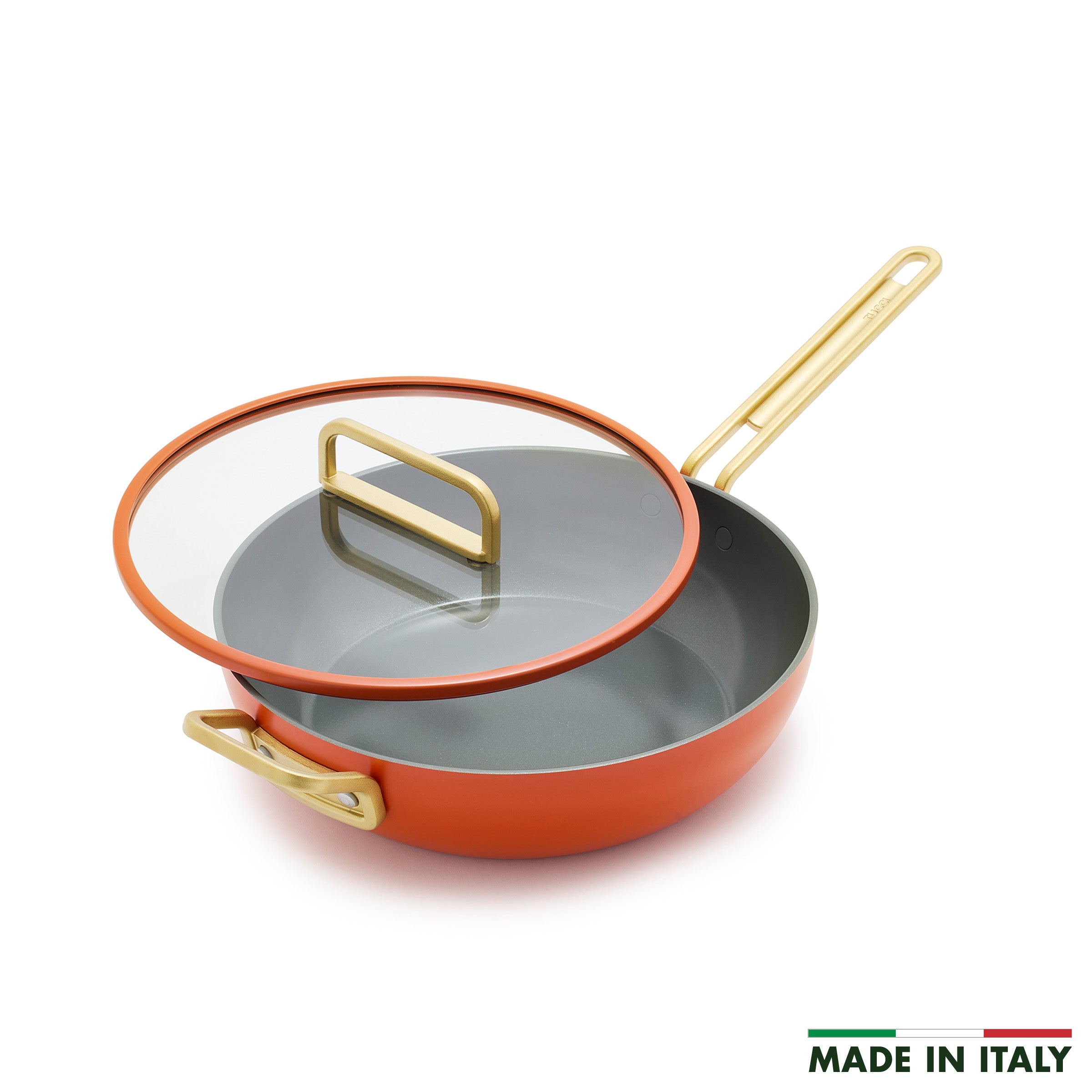 積層サンドイッチタイプ ４号Ｂ(750×380mm) 23mm グリーン Stanley Tucci™ Ceramic Nonstick 4.5-Quart Stanley Pan Jr. | Amalfi
