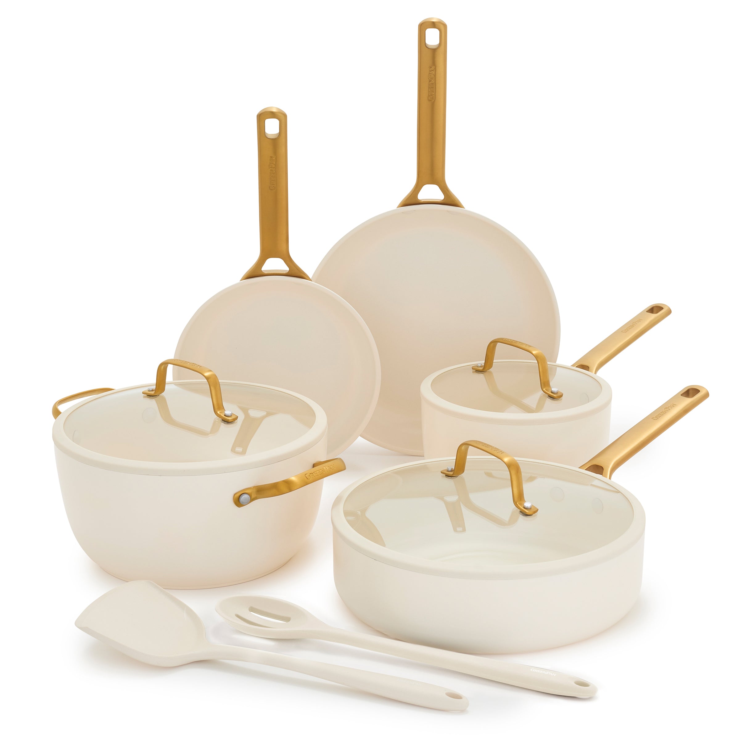 Reserve Pro Ceramic Nonstick 10-Piece Cookware Set | Cream | GreenPan