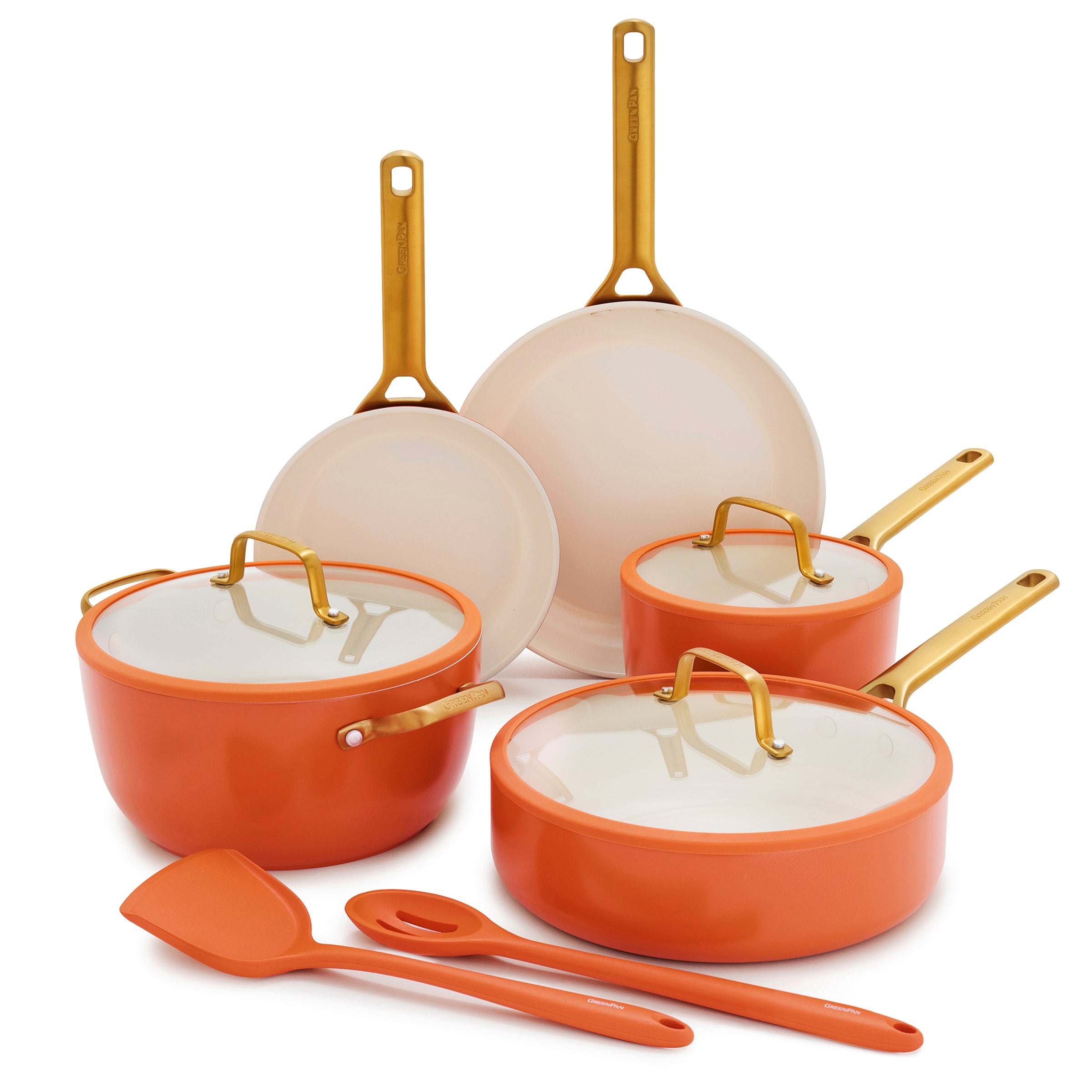 pankun Reserve Pro Ceramic Nonstick 10-Piece Cookware Set | Harvest