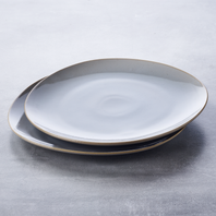 Keltum Glazed Stoneware 11" Dinner Plates, Set of 2 | Gray