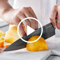 Premiere Titanium Cutlery 5" Serrated Utility Knife with Walnut Handle