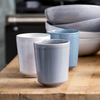 Keltum Glazed Stoneware 8.5 oz. Mugs, Set of 2 | Gray