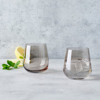Keltum Lead-Free Crystal Tinted Water Glasses, Set of 2