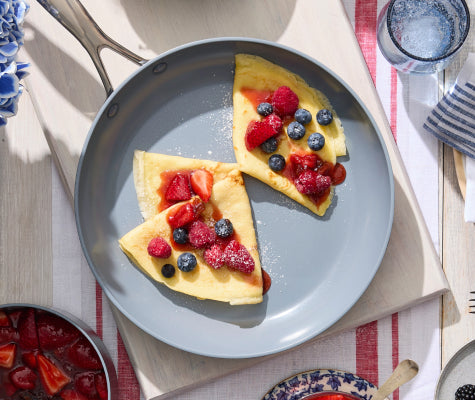 Berry Crepes with Strawberry Compote