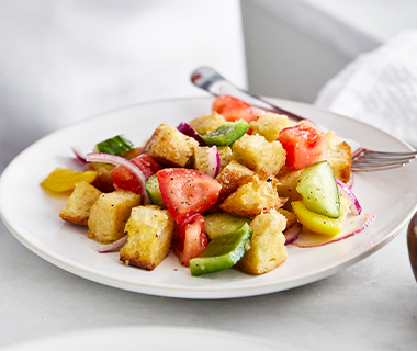 Panzanella Salad with Skillet-Toasted Bread