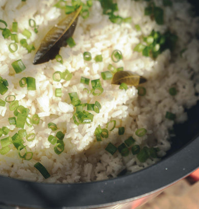 Scallion and Bay Leaf Rice