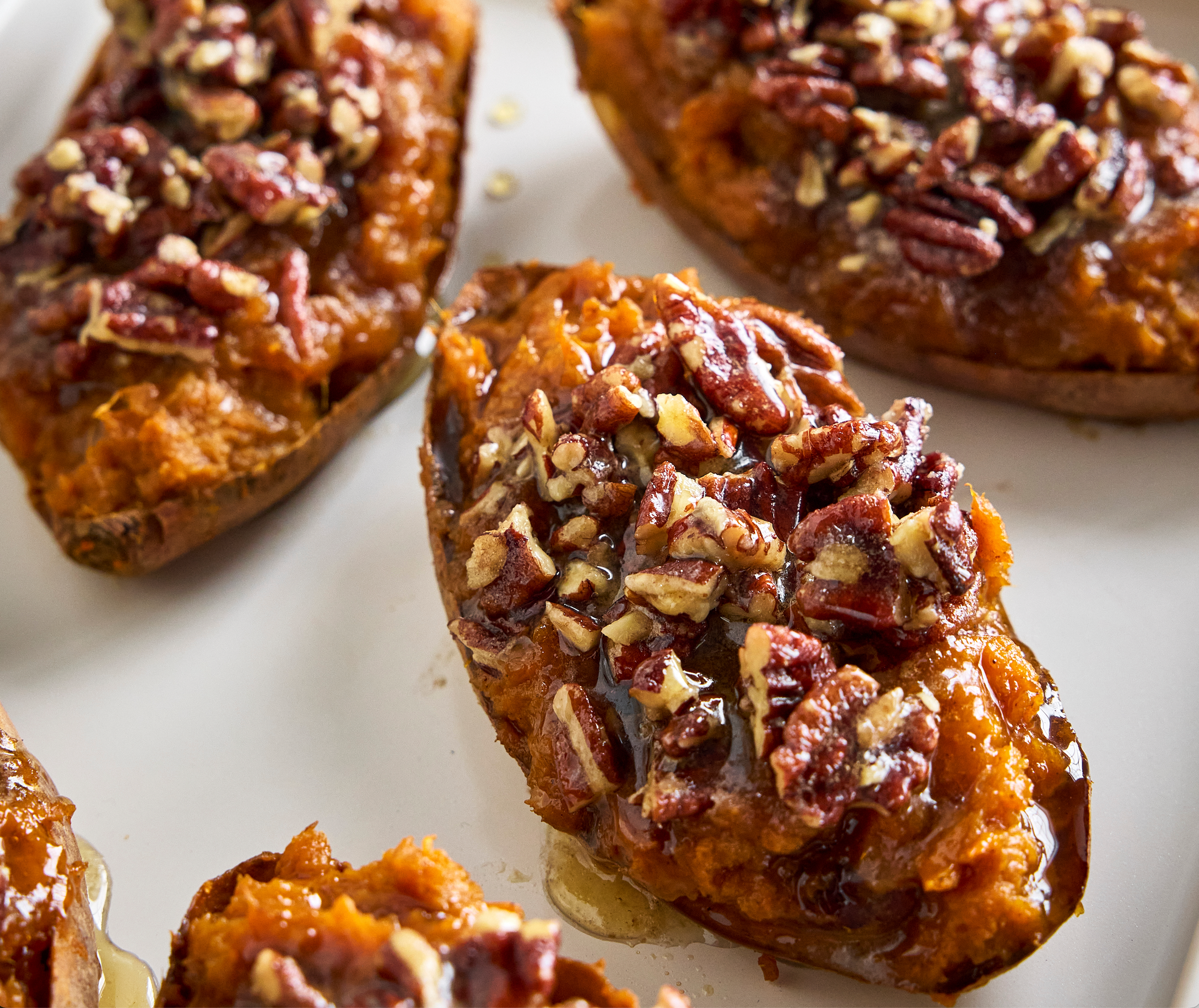 Twice-Baked Sweet Potato with Honey and Nuts