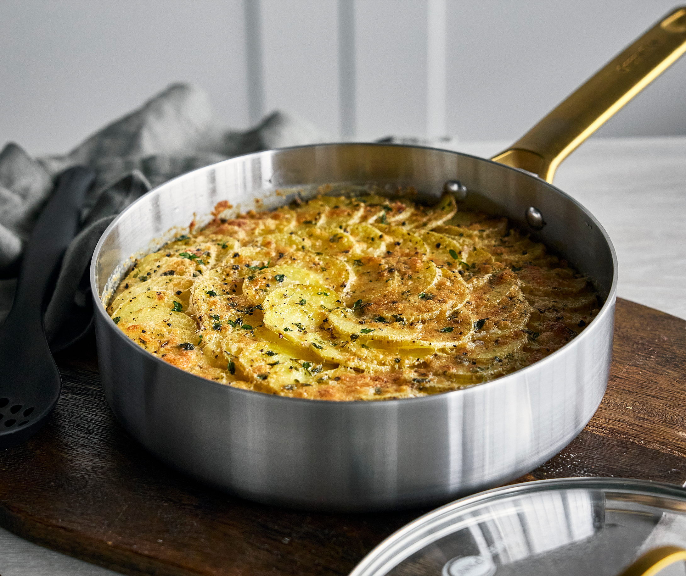 Crispy Gratin with Gruyere and Parmesan