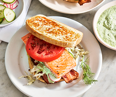 Salmon Club Sandwich
