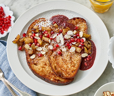 French Toast with Sumac Apple Açai Sauce