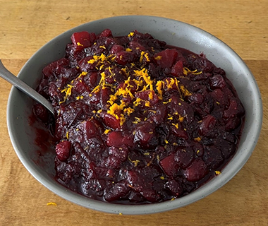 Slow Cooked Pear Orange Cranberry Sauce