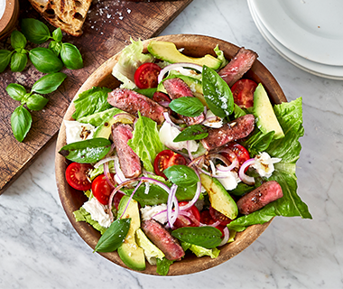 Caprese Salad with Grilled Steak