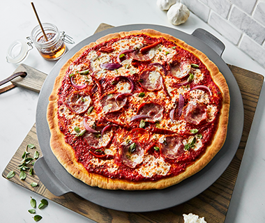 Spicy Soppressata Pizza with Honey