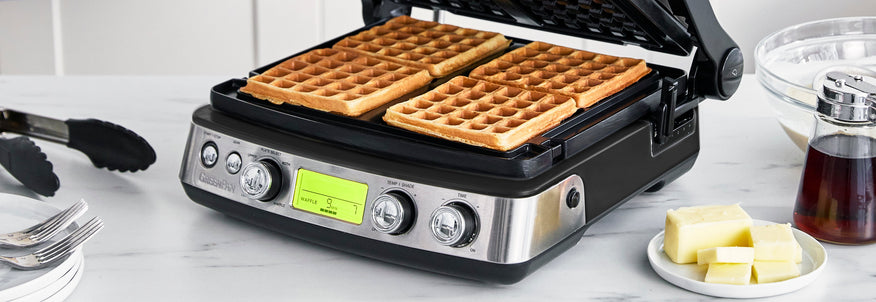 Elite Ceramic Nonstick 4-Square Waffle Maker 