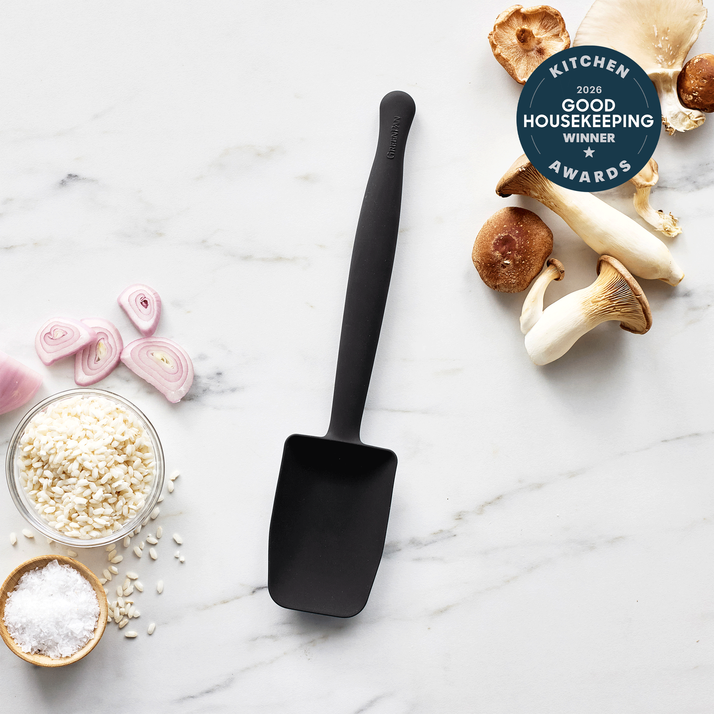 Premiere Silicone Deep Sauté Spoon | Black