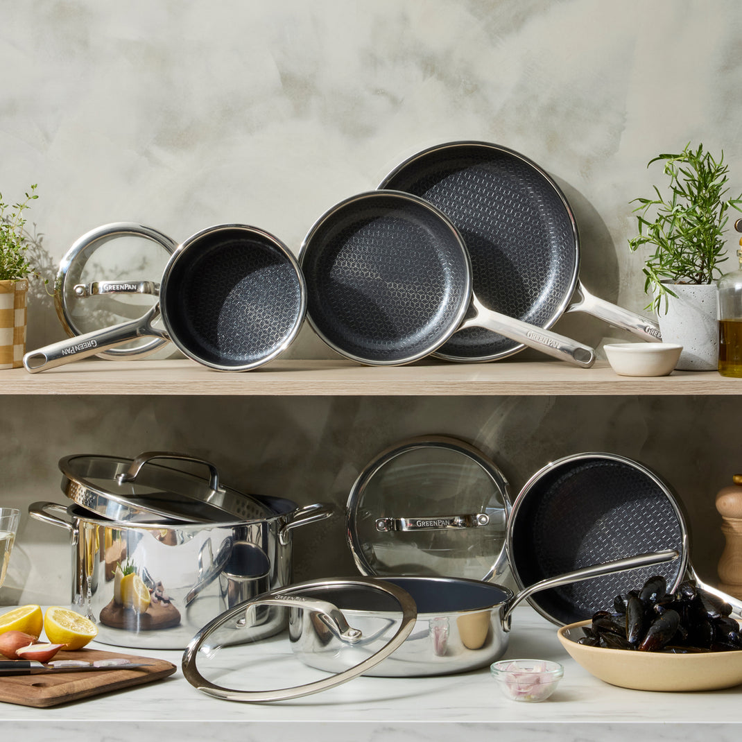 GreenPan Spectra 10Piece Set Thermobond™ Hybrid Cookware GreenPan