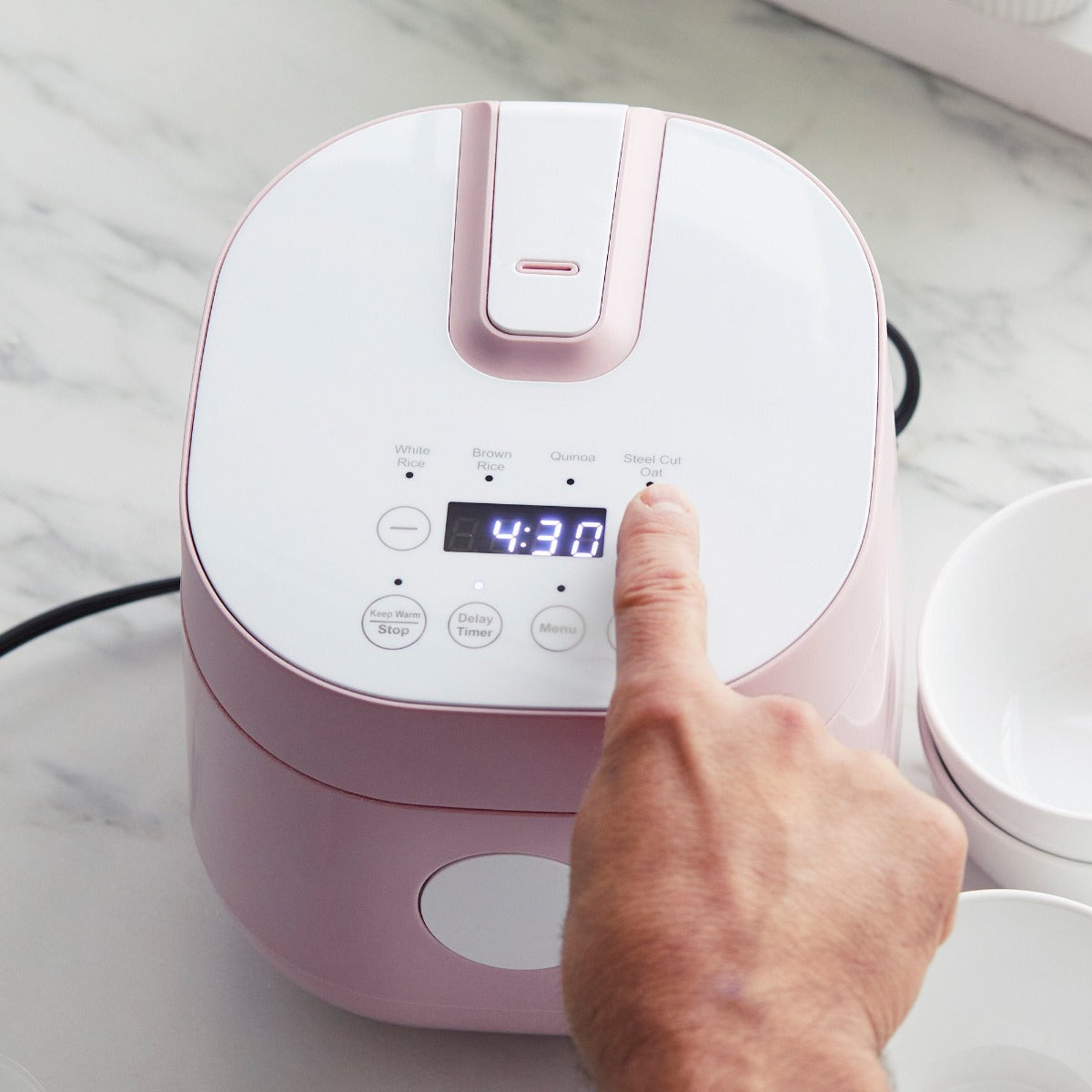 GreenLife 4-Cup Rice & Grains Cooker | Pink | GreenPan