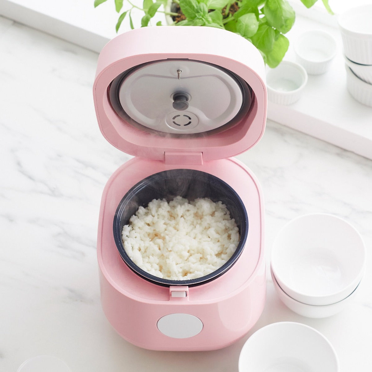 GreenLife 4-Cup Rice & Grains Cooker | Pink | GreenPan