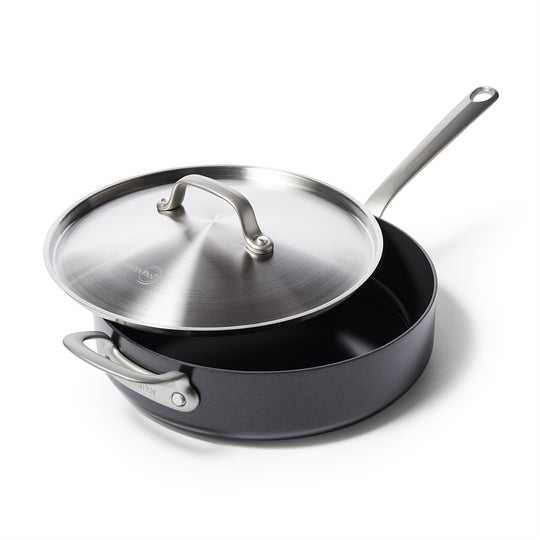 Craft Noire Ceramic Nonstick 4.5-Quart Sauté Pan with Lid and Helper Handle