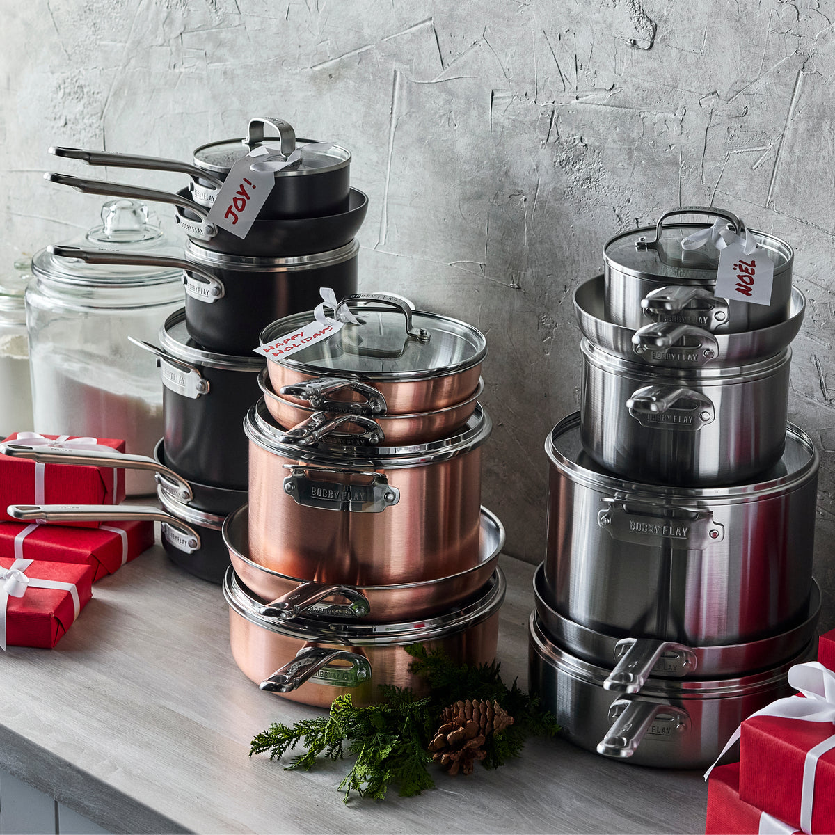 Bobby Flay by GreenPan Chef Series Uncoated Stainless Steel 10-Piece Cookware Set