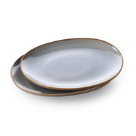 Keltum Glazed Stoneware 9" Breakfast and Dessert Plates, Set of 2 | Brown