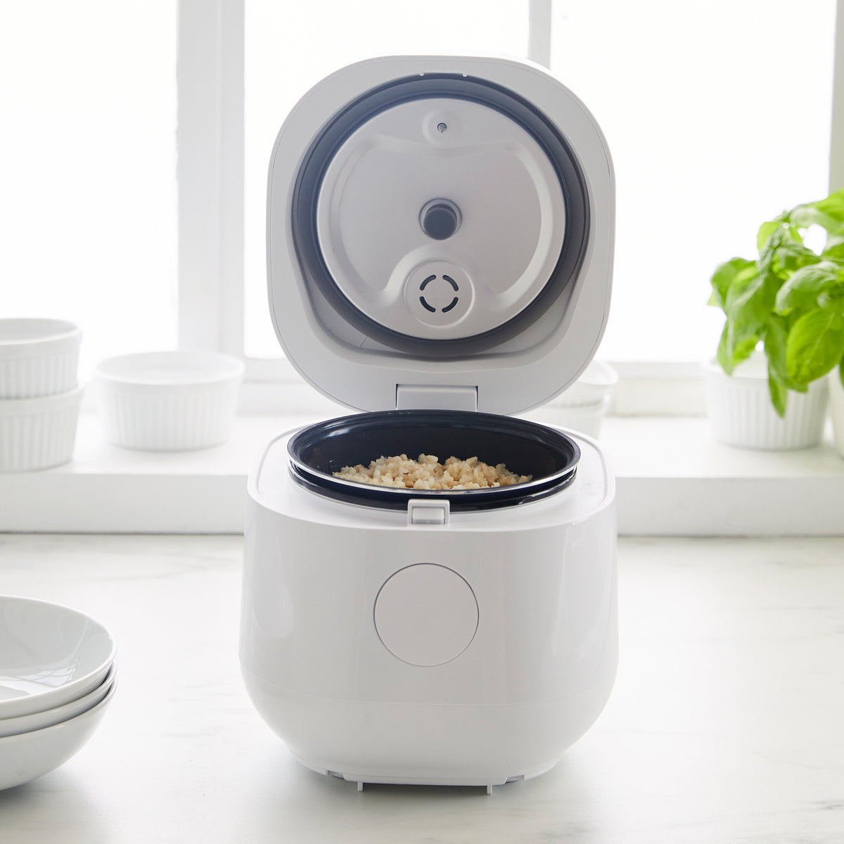 GreenLife 4-Cup Rice & Grains Cooker | White | GreenPan