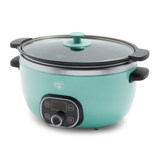 GreenLife Healthy 6-Quart Slow Cooker | Turquoise