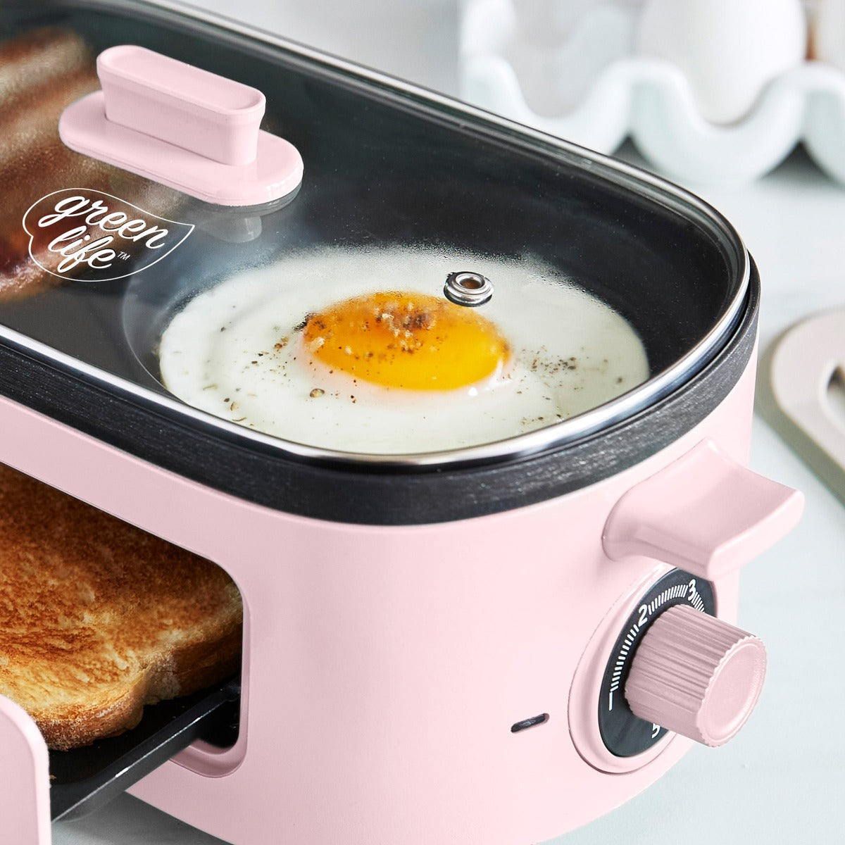 GreenLife - Electric Sandwich Maker - Pink