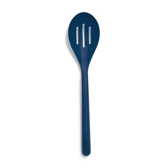 Platinum Silicone Slotted Spoon | Navy