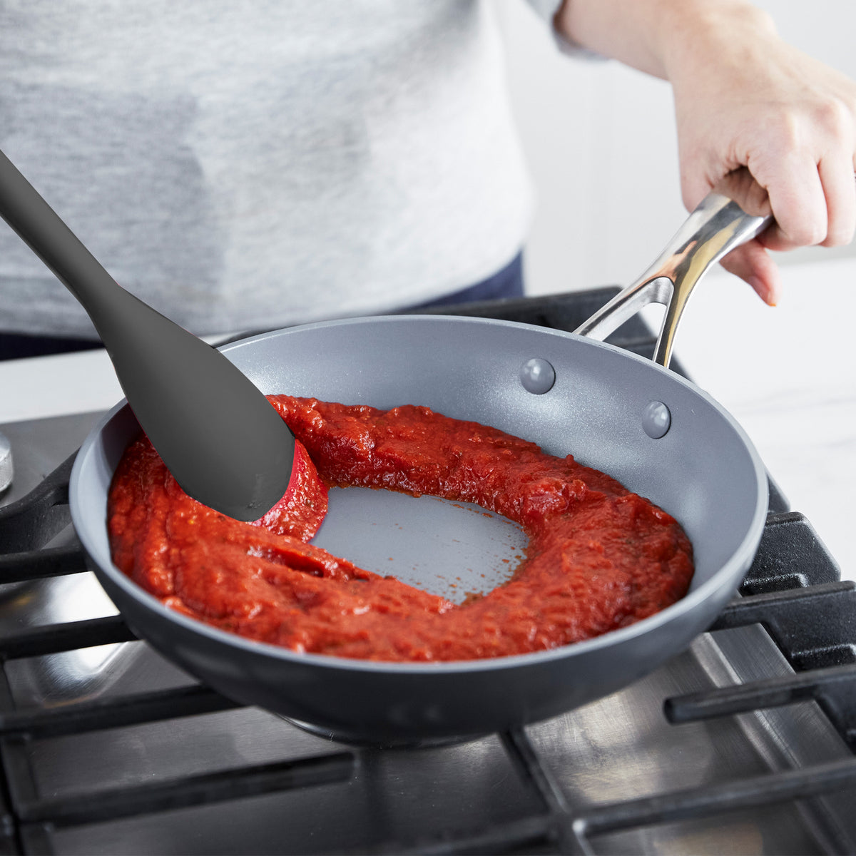 GreenPan Silicone Sauté Spoon, Mixing Stirring Serving GreenPan Silicone Sauté Spoon, Mixing Stirring Serving