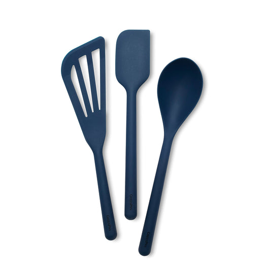 Platinum Silicone Tools 3-Piece Utensil Set | Navy