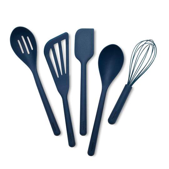 Platinum Silicone Tools 5-Piece Utensil Set | Navy