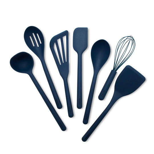 Platinum Silicone Tools 7-Piece Utensil Set | Navy