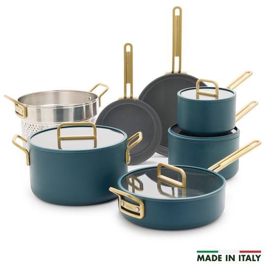 Stanley Tucci™ Ceramic Nonstick 11-Piece Cookware Set | Venetian Teal