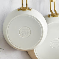 Stanley Tucci™ Ceramic Nonstick 8" and 10" Frypan Set | Carrara White