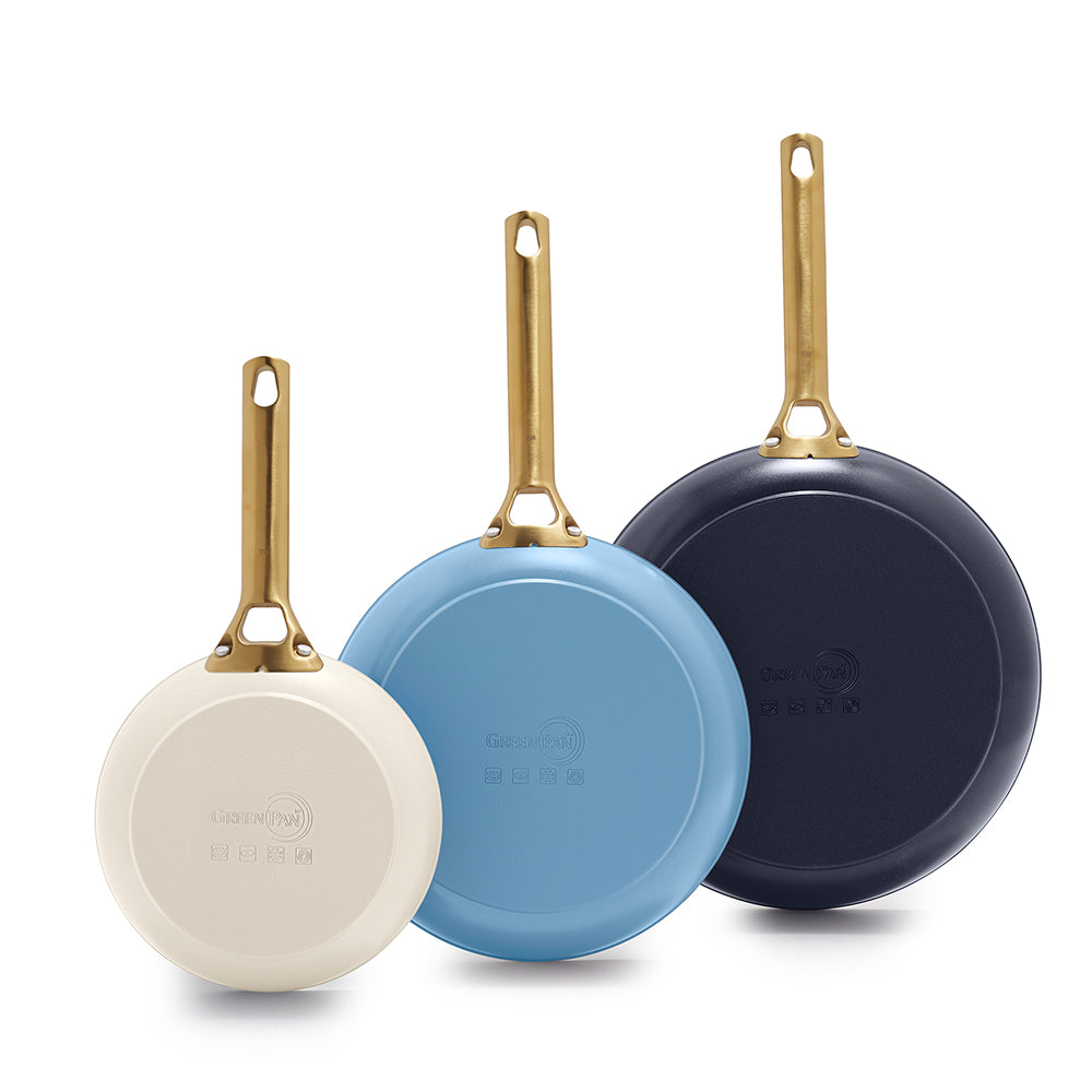 Reserve Ceramic Nonstick 8, 10 and 12 Frypan Set | Multicolor
