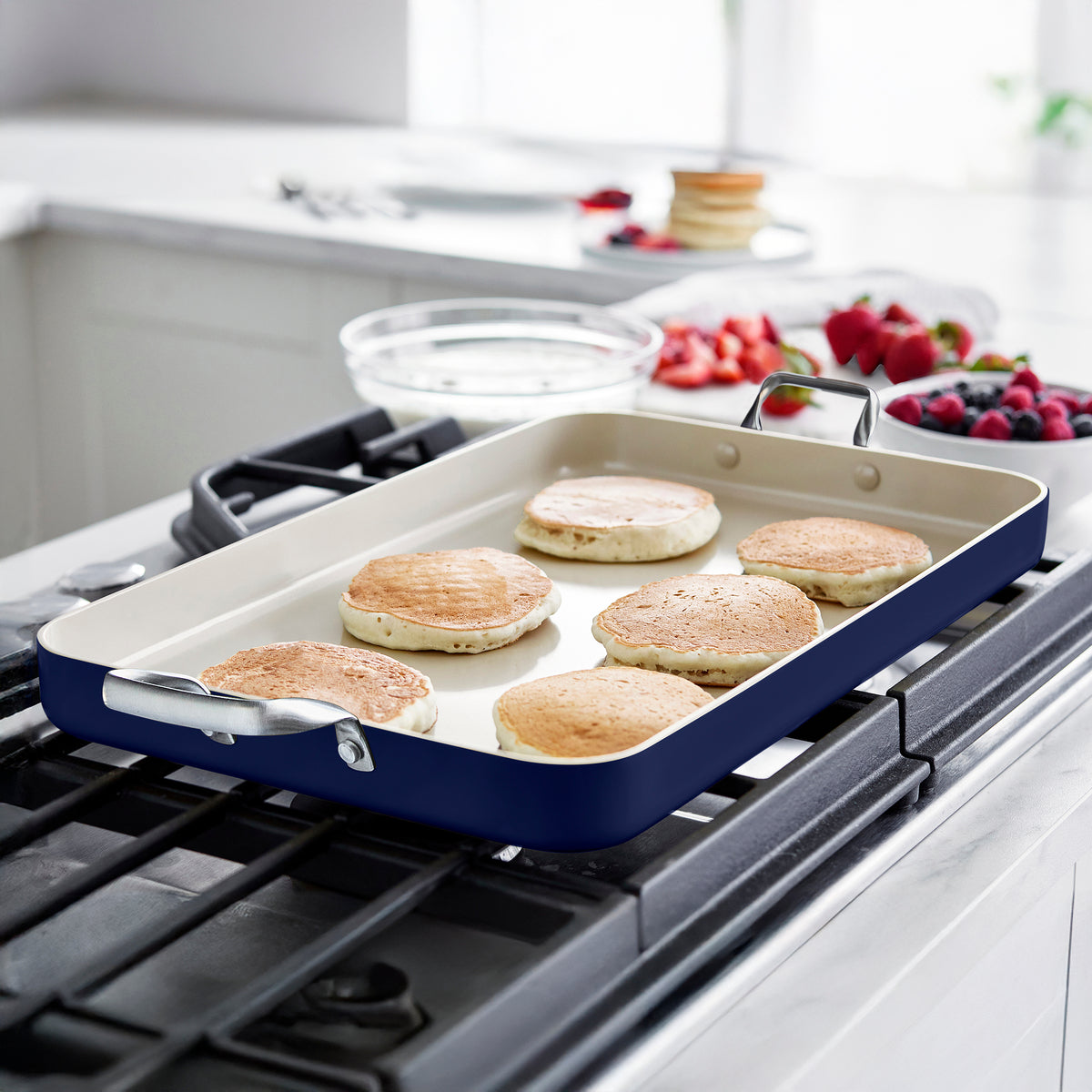 Double Burner Grill Non Stick Stovetop Griddle Stove Top Griddle