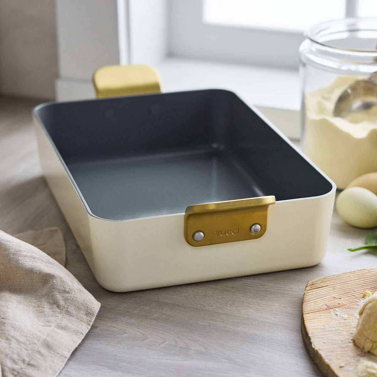 Stanley Tucci™ Ceramic Nonstick Lasagna Pan Carrara White The