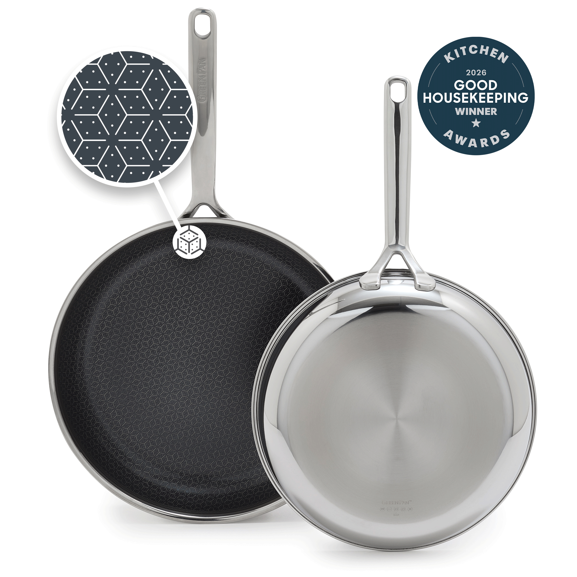 GreenPan Spectra 10” & 12” Hybrid Frypan Set | PFAS-Free Nonstick