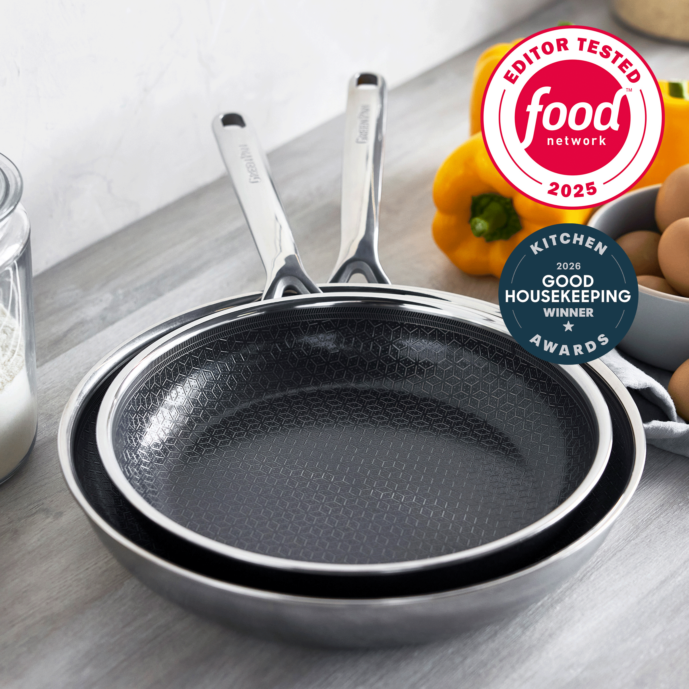 Spectra Thermobond Hybrid Ceramic Nonstick 10" and 12" Frypan Set