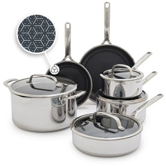 GreenPan, Spectra Thermobond Hybrid Ceramic Nonstick 10-Piece Cookware Set