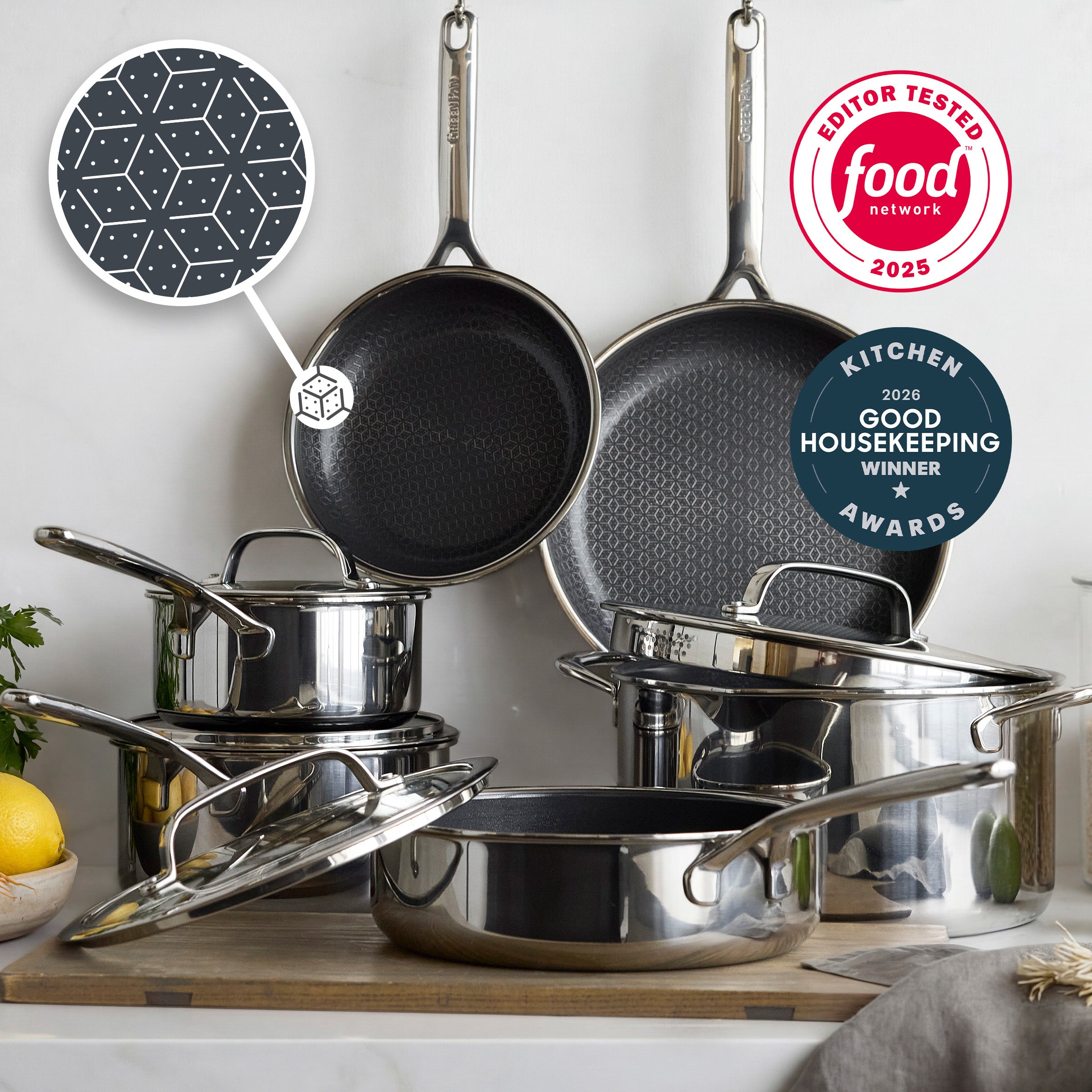 Spring Lane Cookware GreenPan Spectra 10-Piece Set | Thermobond™ Hybrid Cookware | GreenPan