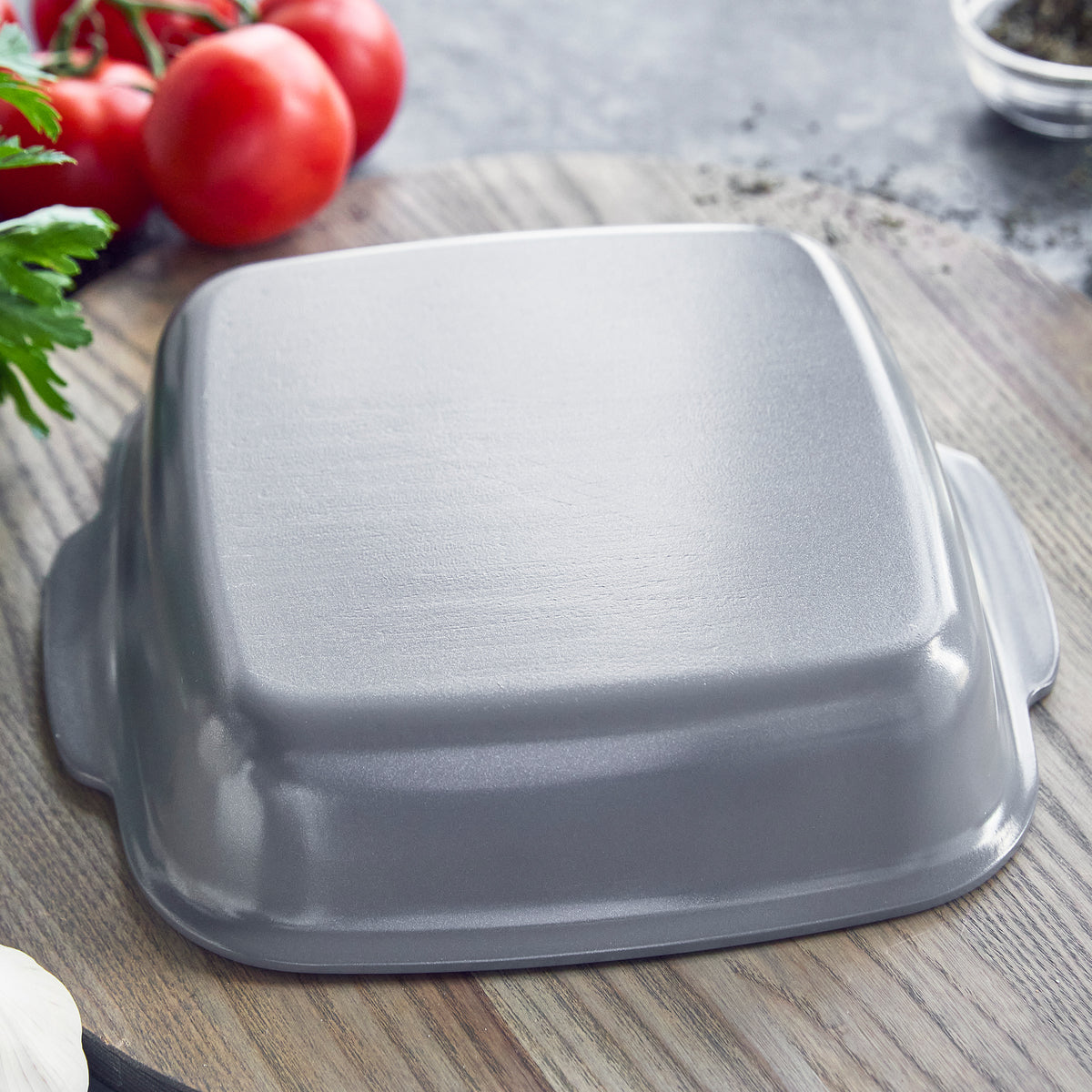 Premiere Ovenware Ceramic Nonstick 2-Piece Cake Pan Set | Gray