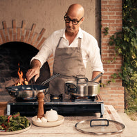 Stanley Tucci™ Stainless Steel Ceramic Nonstick 13-Piece Cookware Set with the Tucci Cookbook