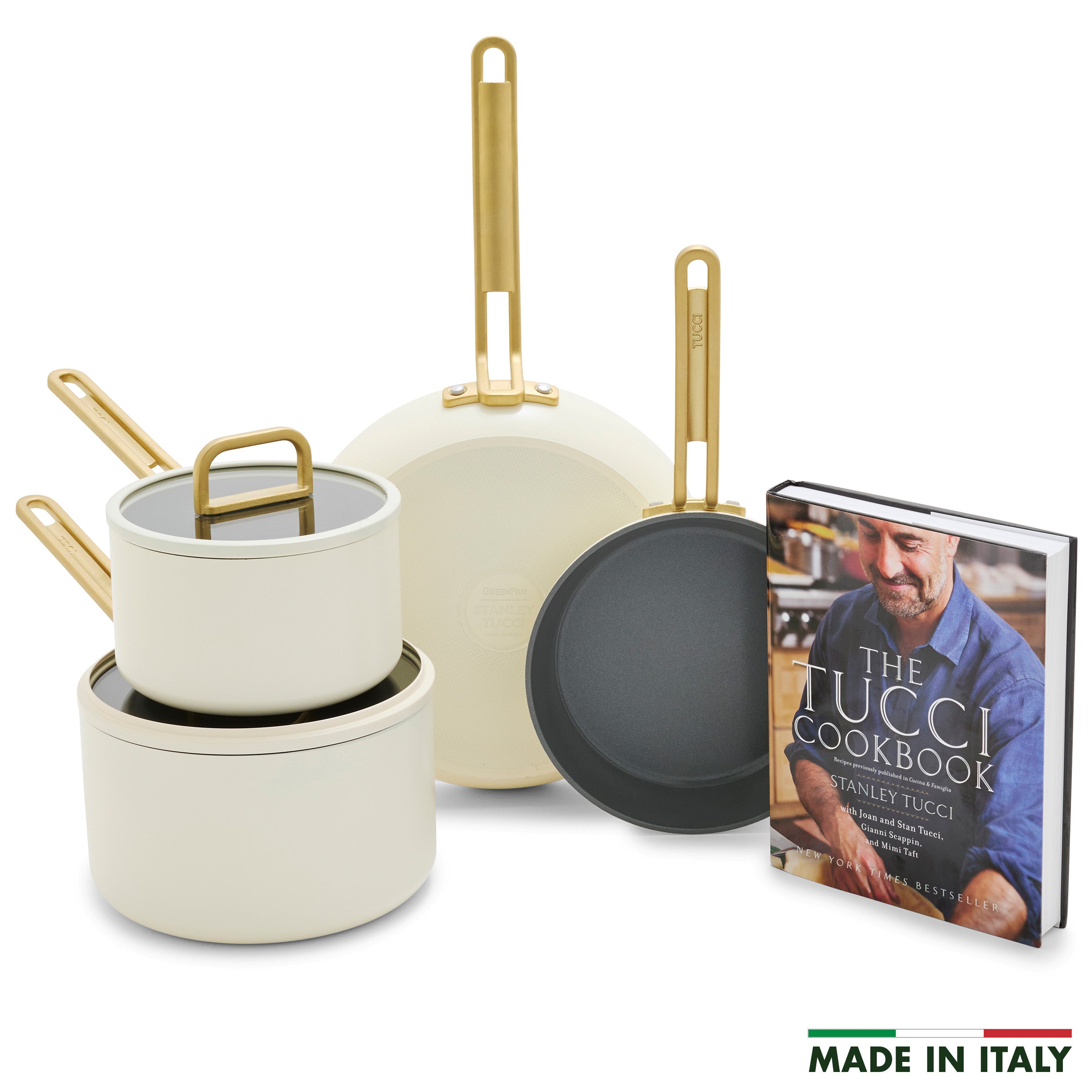 Stanley Tucci™ Ceramic Nonstick 6-Piece Cookware Set in Carrara White