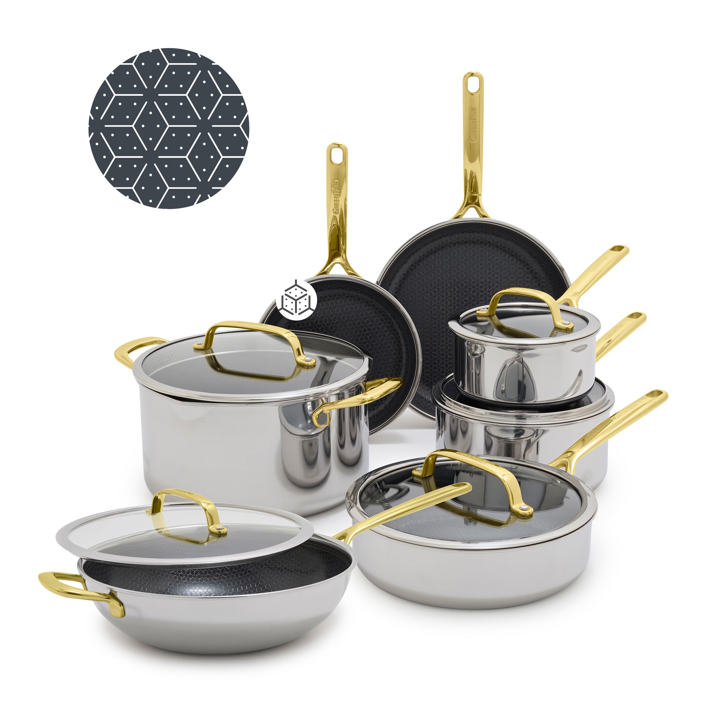 Spectra Gold Thermobond Hybrid Ceramic Nonstick 12-Piece Cookware Set