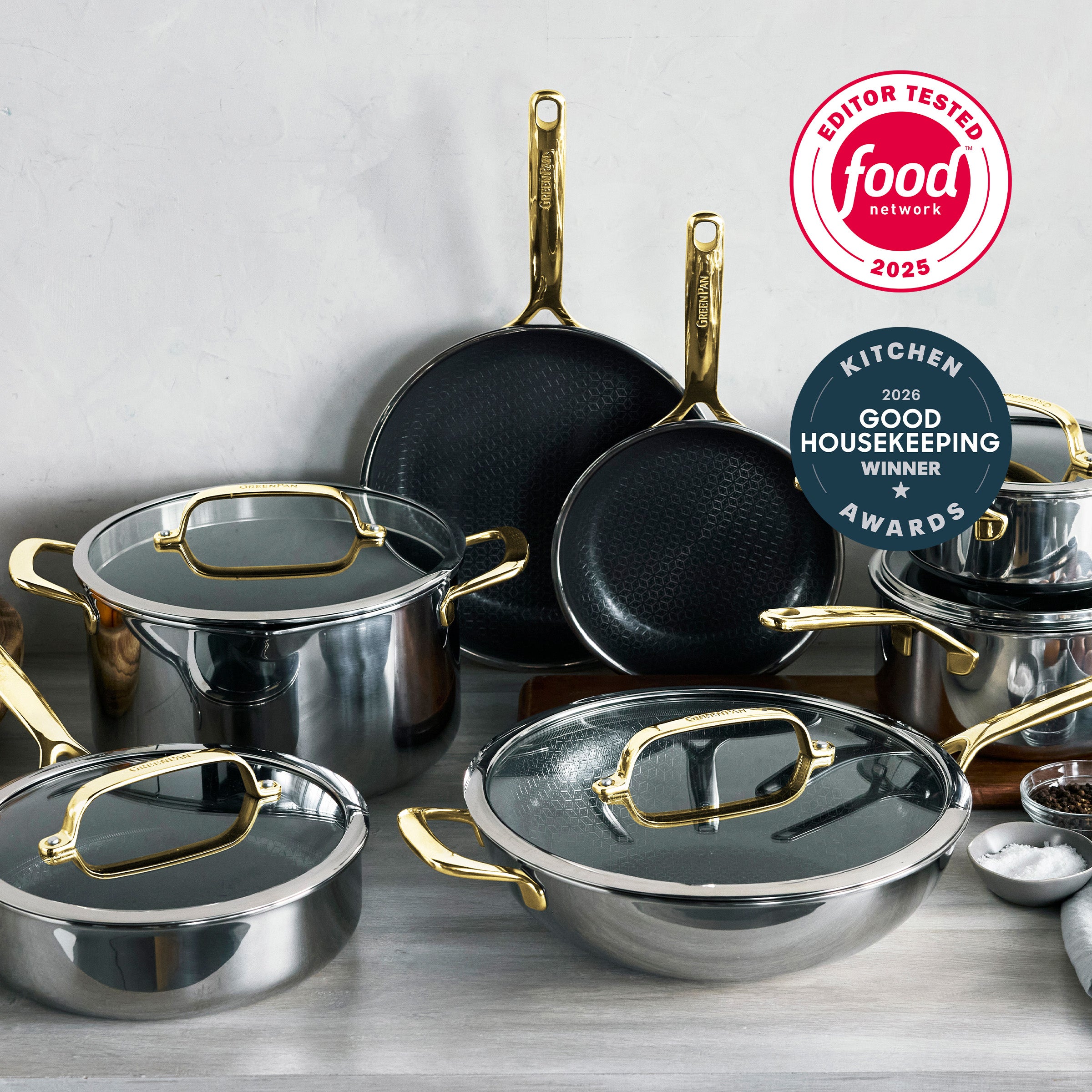 Spectra Gold Thermobond Hybrid Ceramic Nonstick 12-Piece Cookware Set